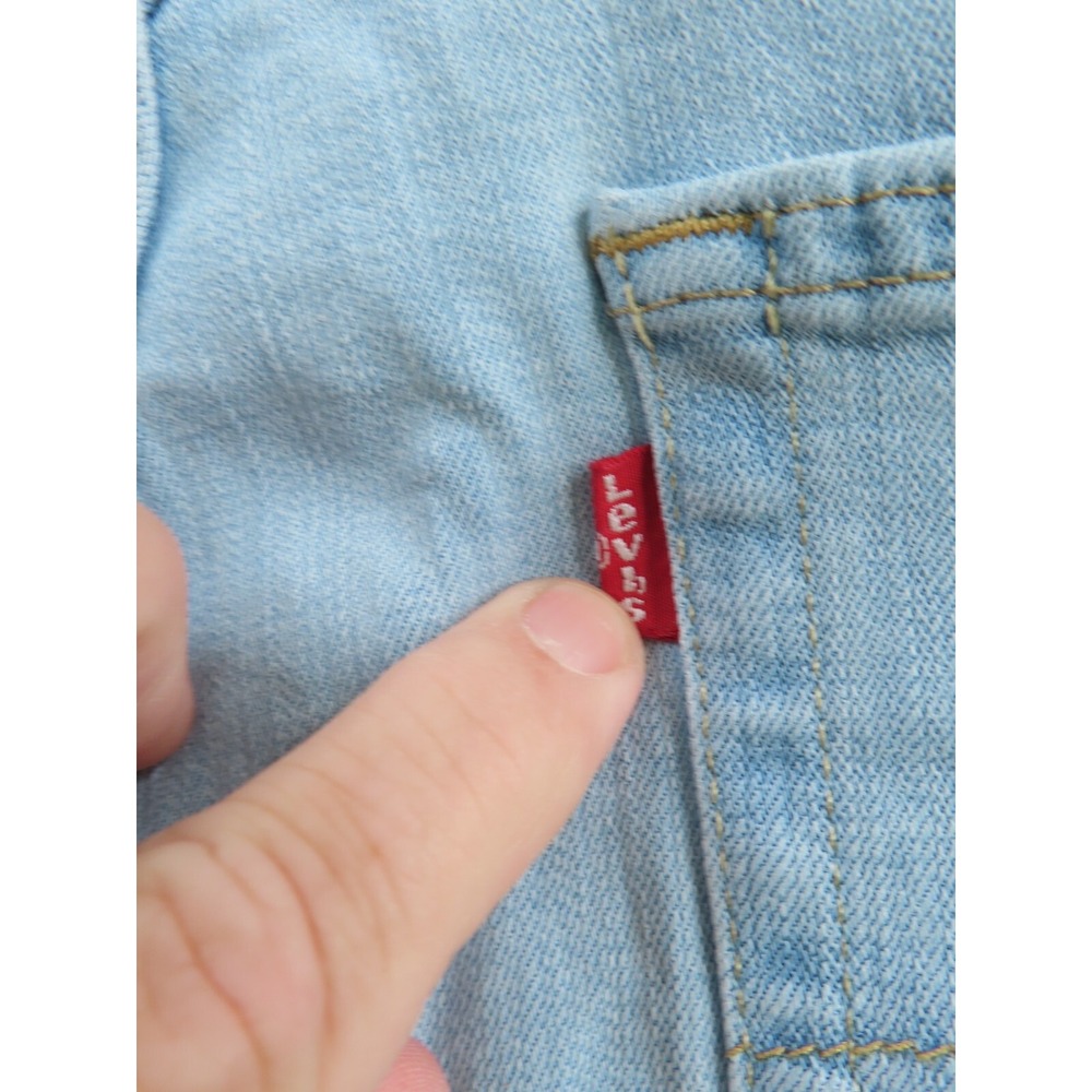 Levis Jeans Womens 22W Blue 726 High Rise Flare Light Wash Stretch Distressing - Picture 5 of 10